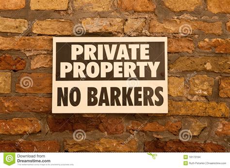 Private Property Sign Stock Photo Image Of Forbidden 18173194