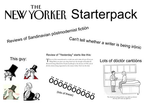 New Yorker Magazine Starterpack Rstarterpacks