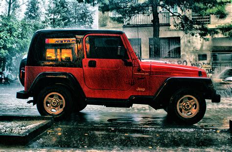 Jeep Wrangler In Rain By Chipson On Deviantart