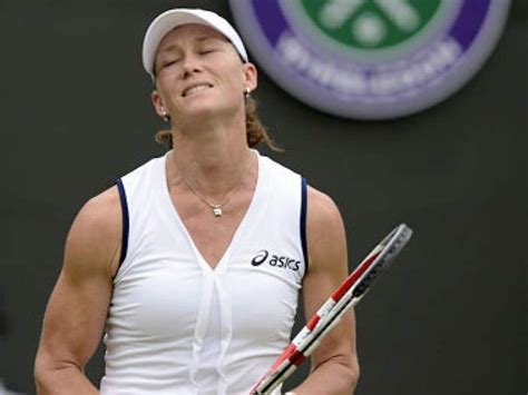 Samantha Stosur And Sloane Stephens Slip On The Grass In Wimbledon