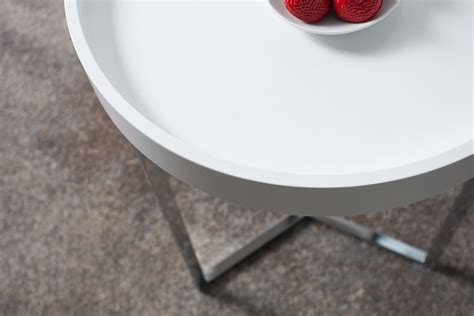 Kommode weiß anrichte aditio eiche stirling chrom schrank schubkästencm. Extravaganter Beistelltisch MODULAR 40cm weiß chrom rund ...