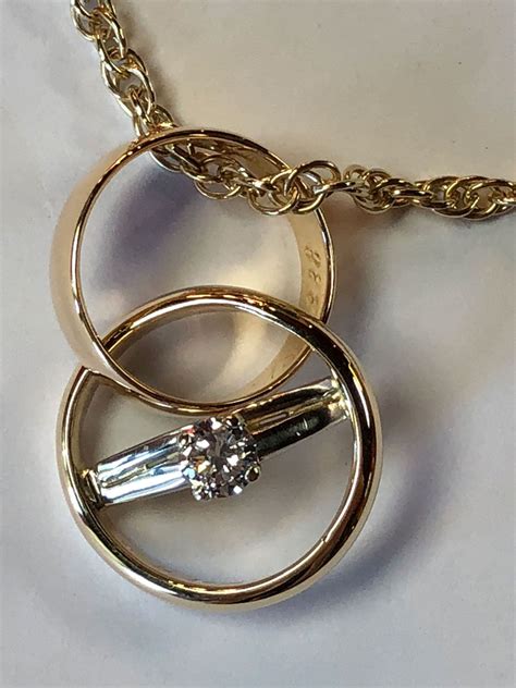 Wedding Rings To Wear As Pendant R H Weber Jewelry Llc Wedding