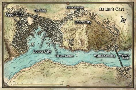 Baldurs Gate Map 5e Time Zones Map World