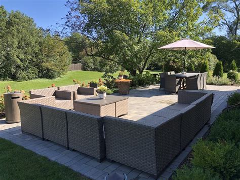 Paver Patio With Lounge And Dining Area Northbrook Il Outdoor