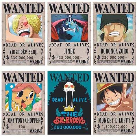 One Piece Wanted Posters For Dzhjkio New Edition Luffy Billion Pcs Buy Online In Uae