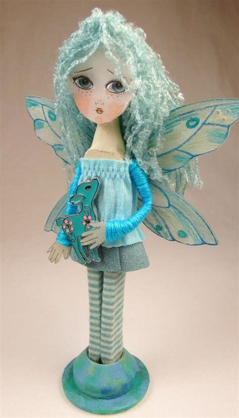 Fawn Fairy Handmade Clothes Pin Art Doll Fae Ooak Fairy Dolls Rag