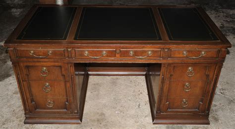Almost all of this furniture is made of wood by craftsmen using various inlays, veneers, and carvings depending on the time period in which the furniture was made. Rhino's Relics: SOLD - Vintage Sligh Executive Desk