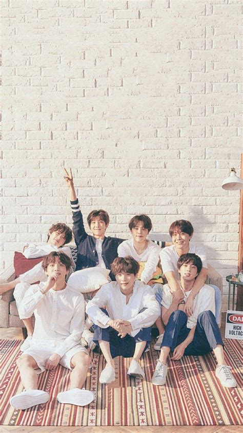 Download Bts 2020 Aesthetic Group Photo Wallpaper