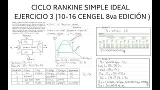 Termodinámica Ciclo Rankine Ejercicio 3 10 16Cengel 8v Doovi