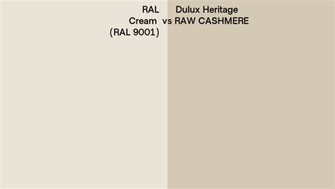 Ral Cream Ral Vs Dulux Heritage Raw Cashmere Side By Side Comparison