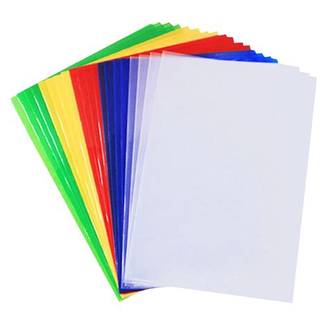 20pcs A4 Size L Type Clear Plastic File Document Folder Folders Pocket