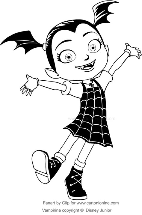 Vampirina Coloring Pages Easy Drawing Picture Free Printable Coloring