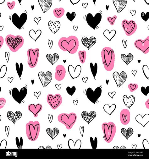Valentines Day Texture Heart Background Seamless Heart Shape Texture