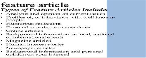 How To Write A Feature Article Elite Custom Essays