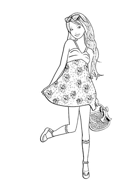 Barbie Fashionista Coloring Pages To Print And Color