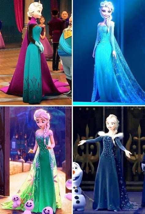 Disneys Frozen All Of Elsas Dresses So Far Disney Dresses Disney