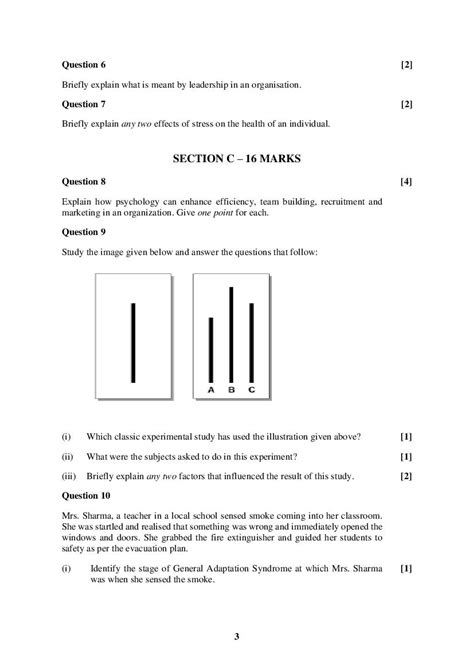 Isc Class Sample Paper Psychology Specimen Question Paper