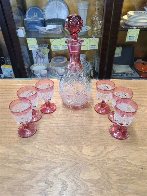 The average salary for a server is $17.96 per hour in essex, vt. Rose Glass Decanter Set