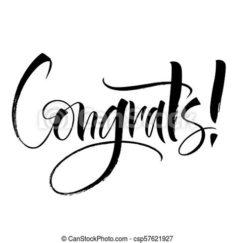 Congrats Lettering Congrats Lettering Handwritten Modern Calligraphy