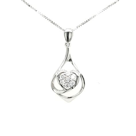 Diamond pendant designs come in a large variety, so you're bound to find something that your wife will truly love. Pave Heart Shaped Diamond Pendant - ValueMax Jewellery