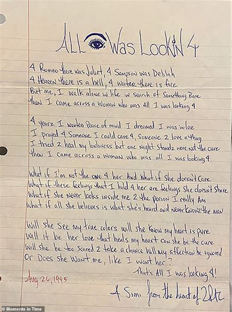 Tupac Shakurs 1995 Love Poem To An Old Girlfriend Hits The Market For