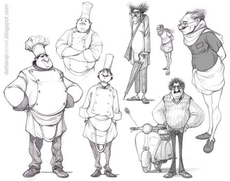 Character Sketches By Dattaraj On Deviantart Animation Art