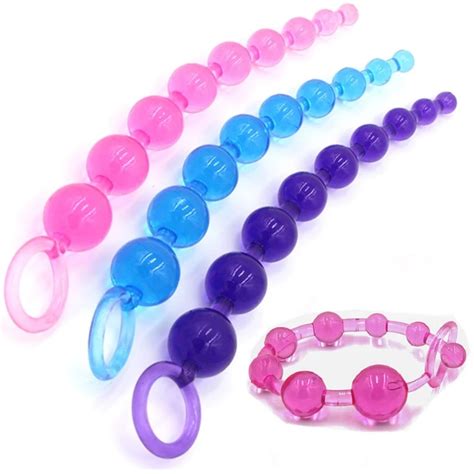 Oriental Soft Rubber Jelly Anal Beads For Beginner Flexible Anal