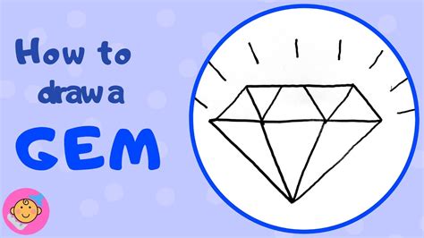 How To Draw A Simple Gem Easy For Kids Youtube