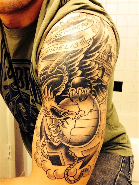 Tattoo décor burlesque et pin up sur l'avant bras. Pin by Jasmine on Tattoo ideas | Marine corps tattoos, Usmc tattoo sleeve, Military sleeve tattoo