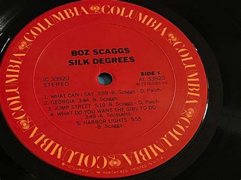 Vintage Boz Scaggs Silk Degrees Vinyl Lp Etsy