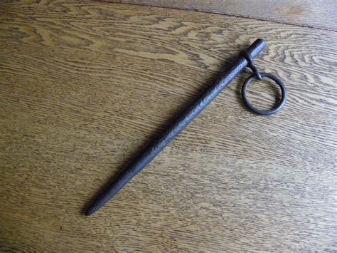 Civil War Era Cavalry Picket Pin With Swivel Loop And Ring Antique