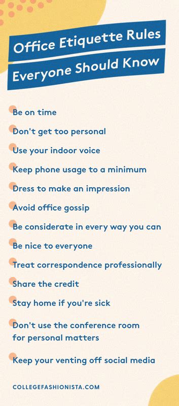13 Office Etiquette Rules Every First Time Intern Should Know