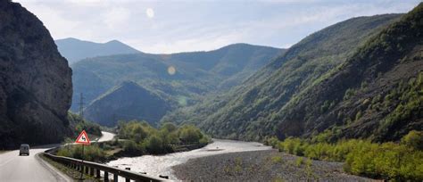 Shkumbin River Valley Near Labinoti Albania Albania River Natural