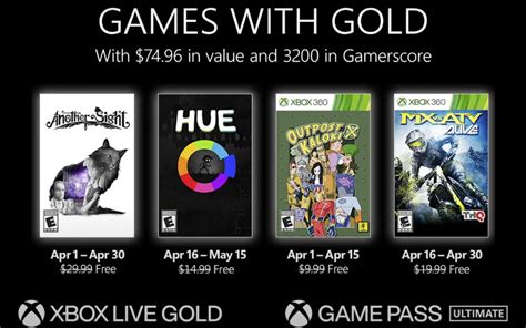 Two More Games Go Free Through Xbox Games With Gold For April 2022