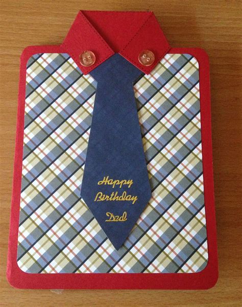 Happy Birthday Dad Handmade Card By Ann Made Masculine Card Shirt Card
