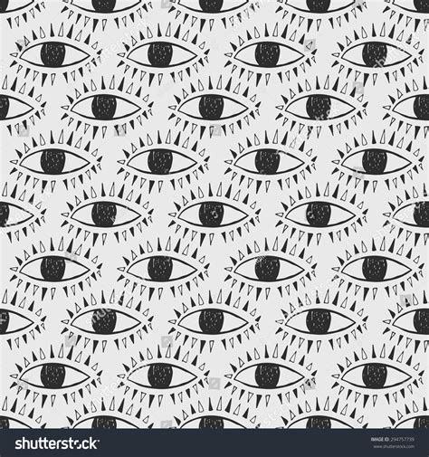 Abstract Eyes Seamless Pattern Seamless Eyes Stock Vector Royalty Free