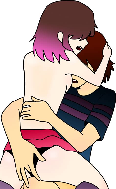 Rule 34 Bete Noire Brown Hair Frisk Glitchtale Heavy Breathing Indian Style Panting Pink Hair