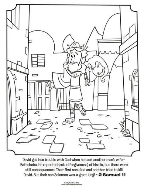Over 6000 great free printable color pages. David and Bathsheba - Bible Coloring Pages | What's in the ...