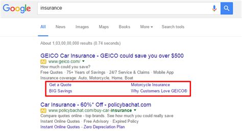 Bing Ads Vs Adwords Ad Extensions Sitelinks Calllout Location Karooya