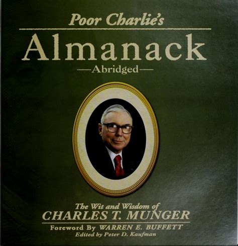 Poor Charlie S Almanack By Charles T Munger Open Library