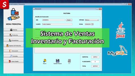 Proyecto En Java Y Mysql Sistema De Ventas Con Inventario Y Facturación