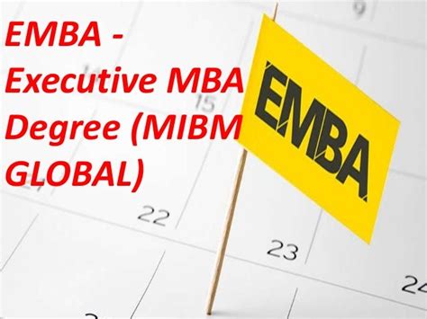 Emba Executive Mba Degree Mibm Global