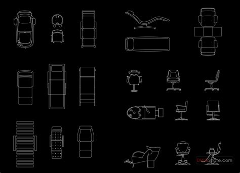 Furniture For Beauty Salon Cad Blocks Free Download