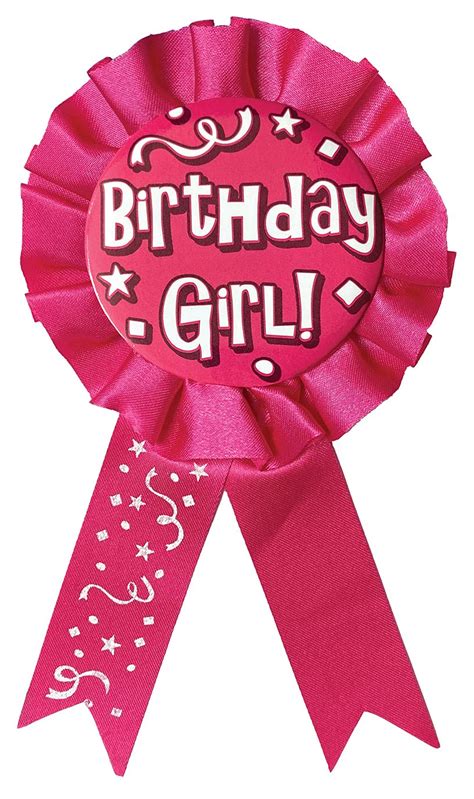 Beistle 60417 Birthday Girl Award Ribbon 3 34 Inch By 6 12 Inch Office Products