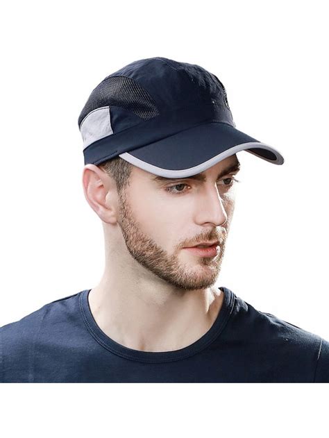 Mens Upf50 Quick Dry Baseball Cap Free Size Sun Hat Running Cap Unisex
