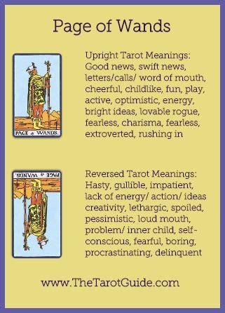 The lovers upright card keywords. Tarot Flashcards - Page of Wands Tarot Upright and Reversed Keyword Meanings www.thetarotguide ...