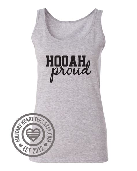 Items Similar To Hooah Proud Army Tank Top Army Wife Tank Army Mom