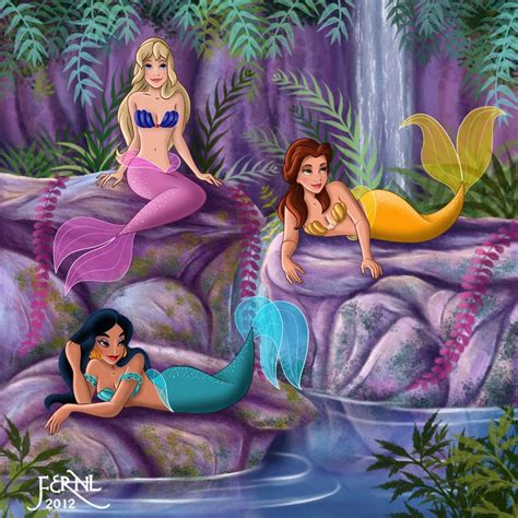 Disney Princesses And Leading Ladies As Mermaids Disney Princess Fan Art 34319008 Fanpop