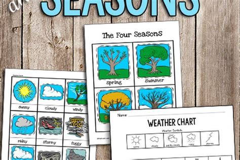 Weather And Seasons Printable Cards Prekinders Blog Weather Seasons