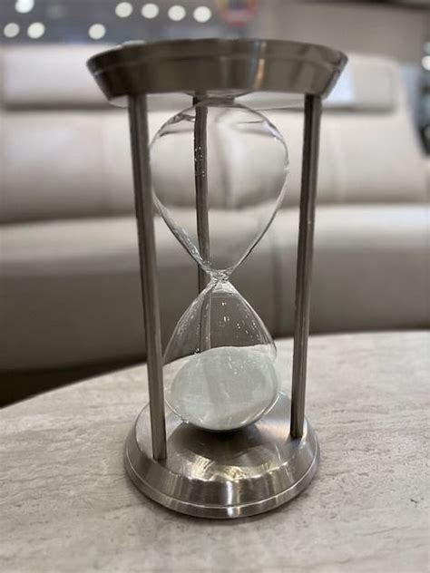 Decor And Pillows Sculptures Silver Metal Hourglass Sand Timer At Istyle